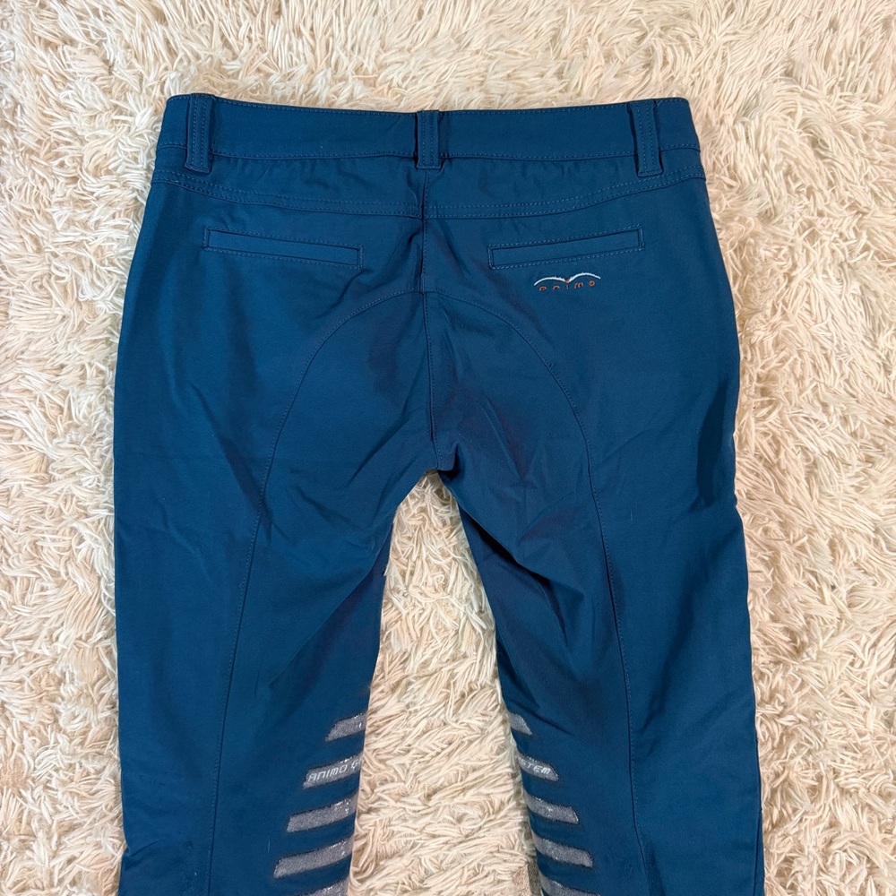 Women’s Size IT42 Blue Animo Knee Patch Horseback Riding Breeches. Good Cond. - Picture 5 of 7